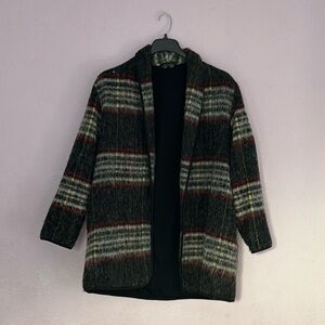 Topshop Plaid Gray Coat